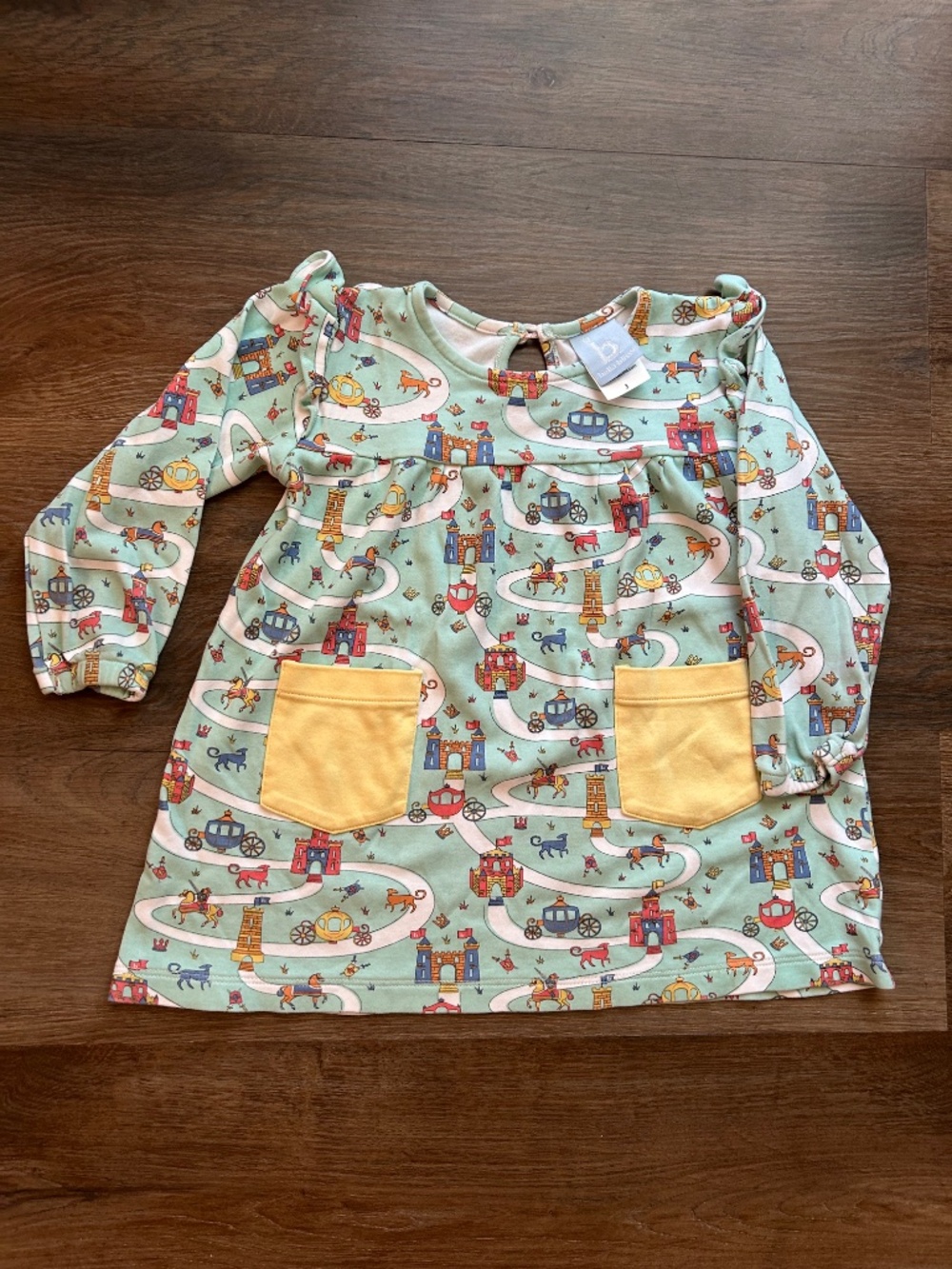 Bella Bliss Castle Print Dress Girls Size 3